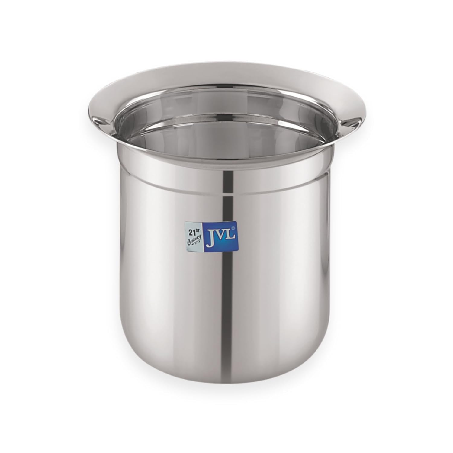 JVL Classicware Stainless Steel Gunj Multi-Purpose Storage & Serving Container with Spill-Free Pouring Mirror Finish Ideal for Milk, Rasam, Juices, Snacks & Cooked Food (3.1 Liters)