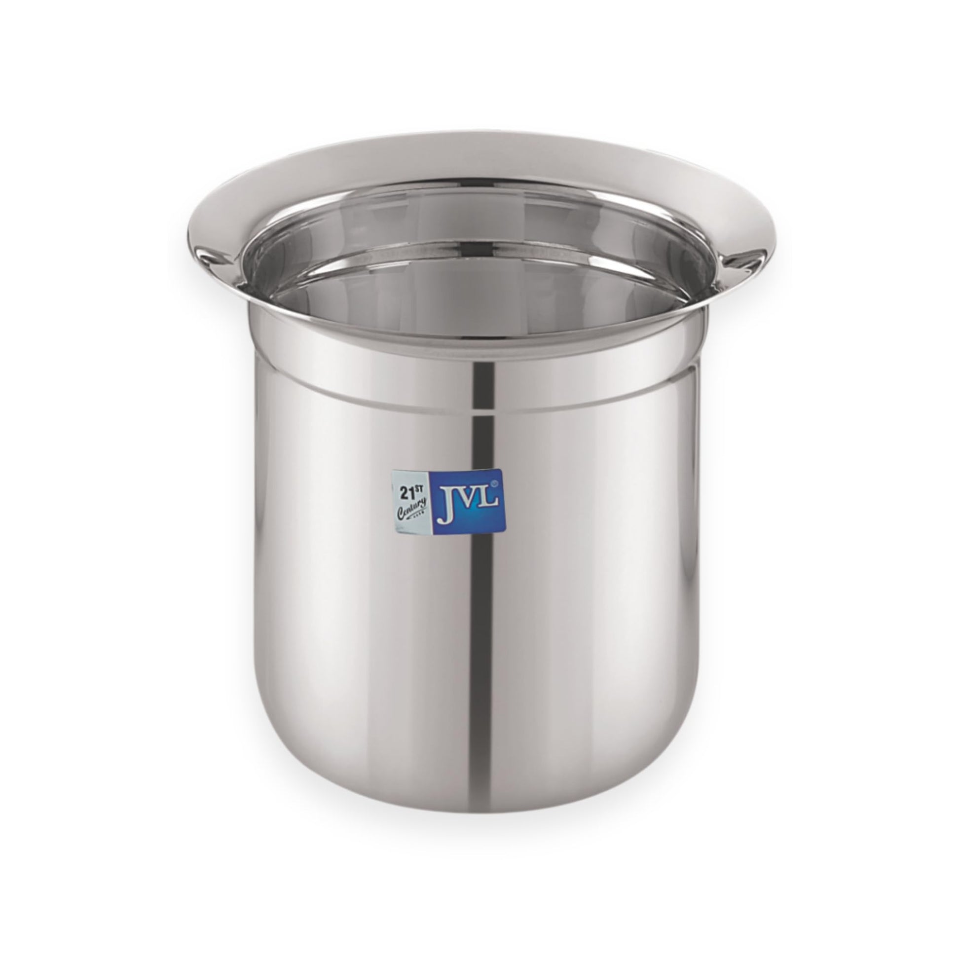 JVL Classicware Stainless Steel Gunj Multi-Purpose Storage & Serving Container with Spill-Free Pouring Mirror Finish Ideal for Milk, Rasam, Juices, Snacks & Cooked Food (3.1 Liters)