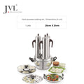 JVL Stainless Steel Puttu Maker (Stainless Steel, 3 Puttu, 2 Idly, 1 Mini Idly & Dhokla Plates), 5 liter, Silver