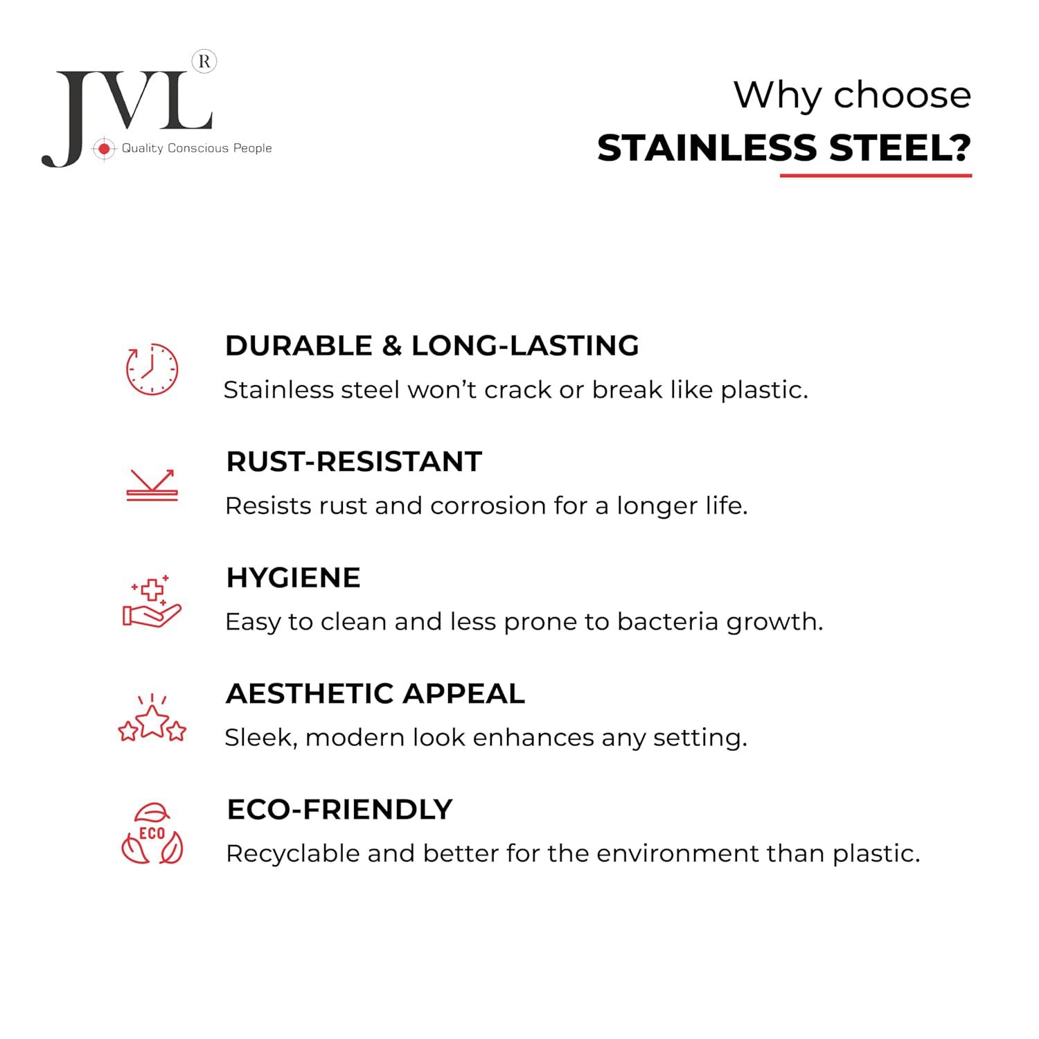 JVL Stainless Steel Square Steamer Combo with Lid, Steamer Section, Bottom Container, Stand, 3 Idli Plates, 3 Dhokla Plates & Lifter 3-Tier Stackable Design for Healthy Steaming – Gas and Induction Compatible & Mirror Finish